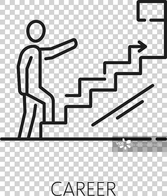 职业阶梯图标 求职 猎头图片素材