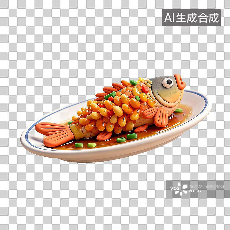 【AI数字艺术】美味的松鼠鳜鱼图片素材