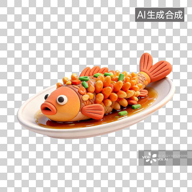 【AI数字艺术】美味的松鼠鳜鱼图片素材