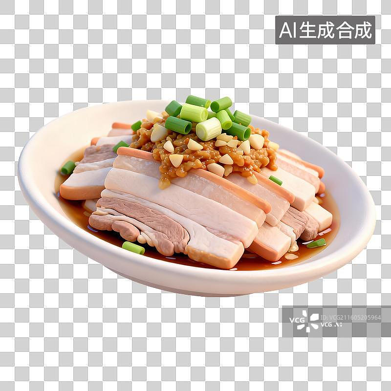 【AI数字艺术】美味的蒜泥白肉图片素材