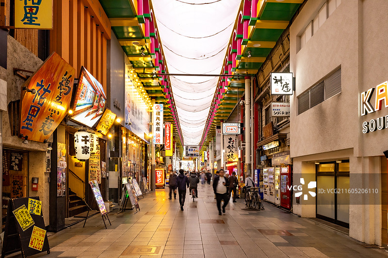 日本大阪购物街心斋桥 心斋桥筋图片素材