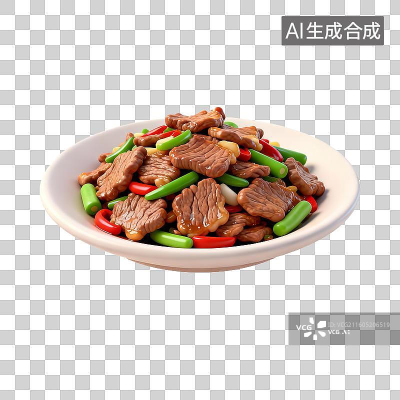 【AI数字艺术】美味的小炒黄牛肉图片素材