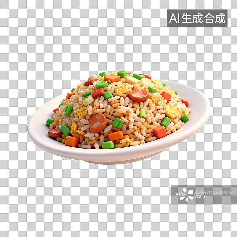 【AI数字艺术】可口的扬州炒饭图片素材