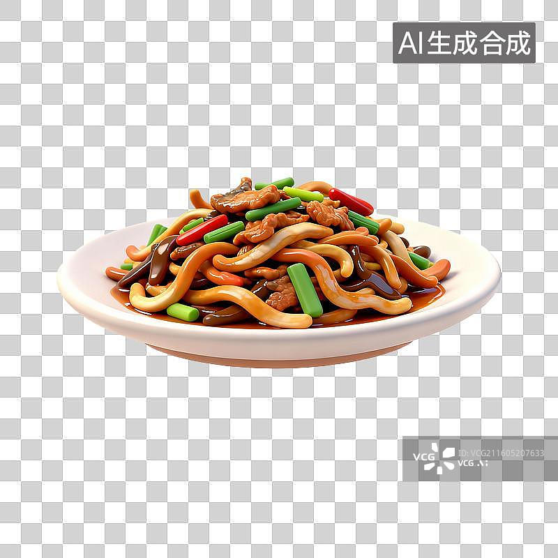 【AI数字艺术】一盘鱼香肉丝图片素材
