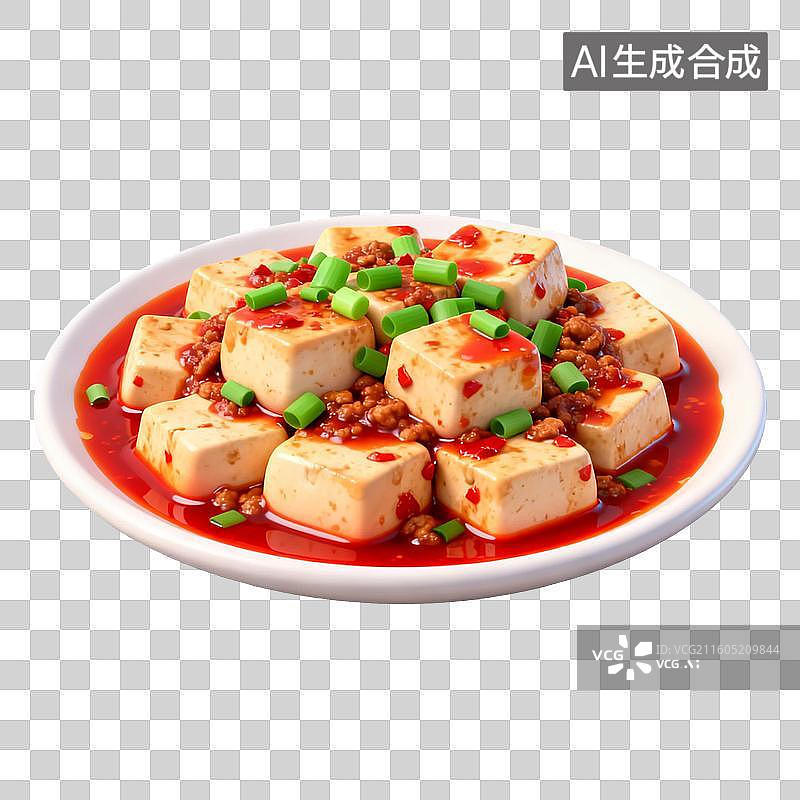 【AI数字艺术】香辣诱人的麻婆豆腐图片素材