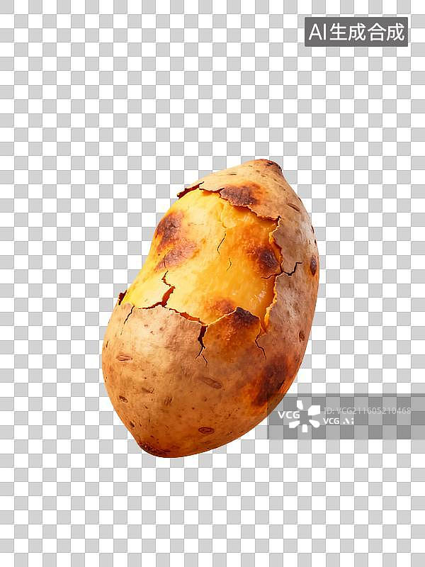 【AI数字艺术】烤得裂开的香甜红薯图片素材