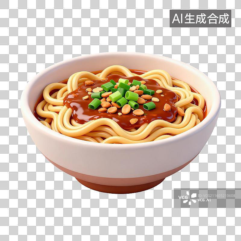 【AI数字艺术】美味的花生酱拌面图片素材