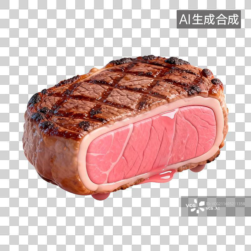 【AI数字艺术】烤制多汁的美味牛排图片素材