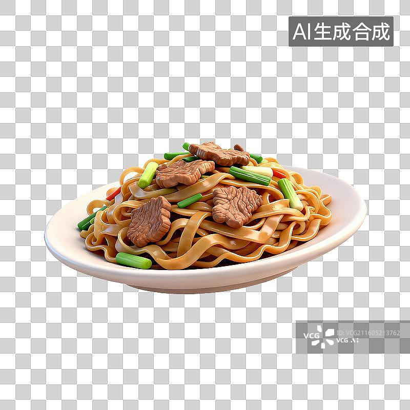 【AI数字艺术】美味的干炒牛河图片素材