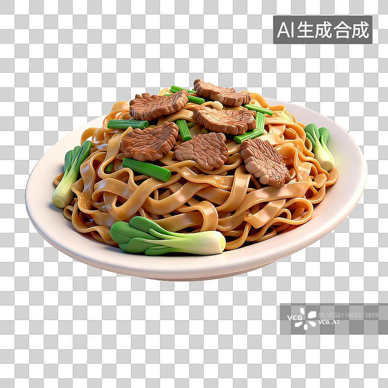 【AI数字艺术】美味的干炒牛河图片素材