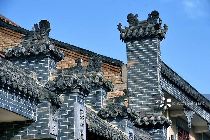 陕西凤翔六营村民居局部细节图片素材