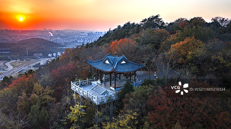 南京栖霞山红叶图片素材