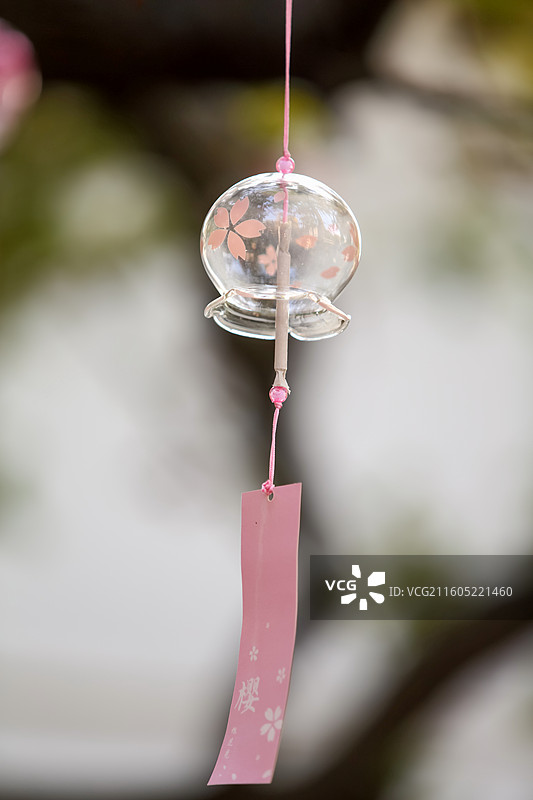 玻璃风铃特写图片素材