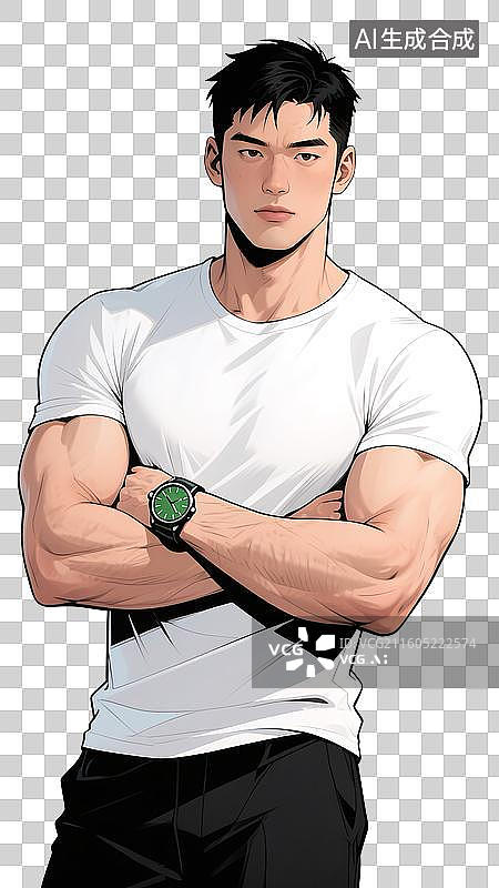 【AI数字艺术】免扣健身教练人物元素图片素材