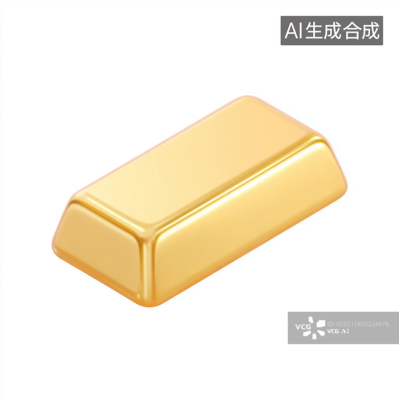 【AI数字艺术】一块金灿灿的金条图片素材