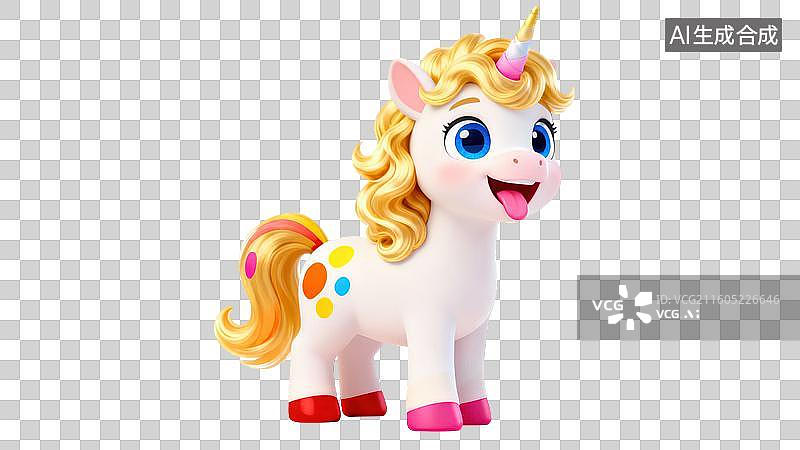 【AI数字艺术】卡通独角兽形象图片素材
