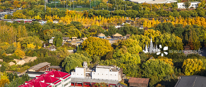 秋日中华民族园城市公园全景图片素材