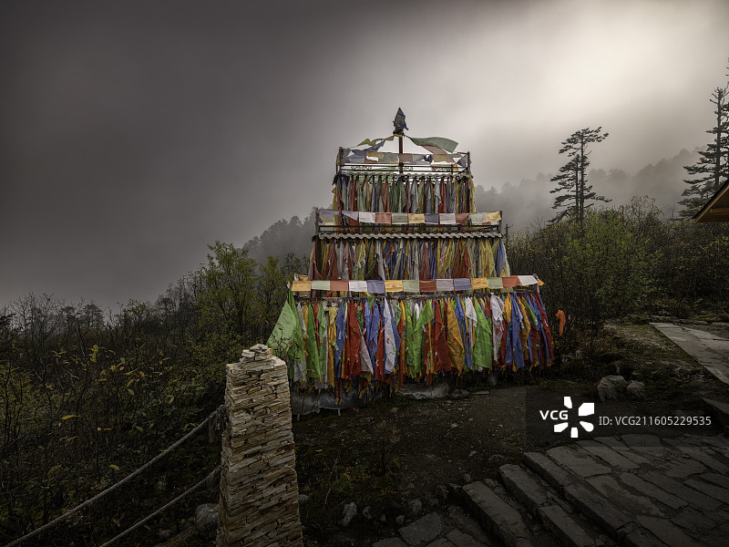 海螺沟自然风光及磨西古镇风景图片素材