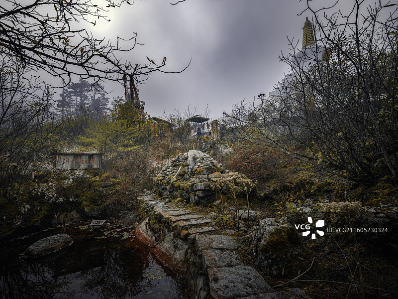 海螺沟自然风光及磨西古镇风景图片素材