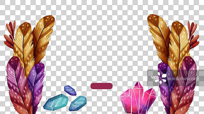 水彩波西米亚风婚礼登陆页图片素材