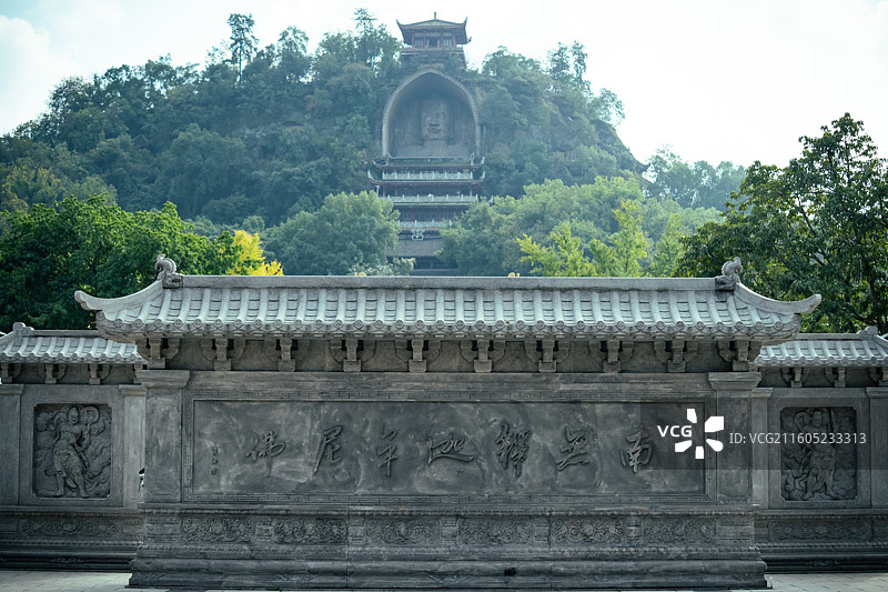 自贡荣县 荣县大佛 荣县大佛石窟图片素材