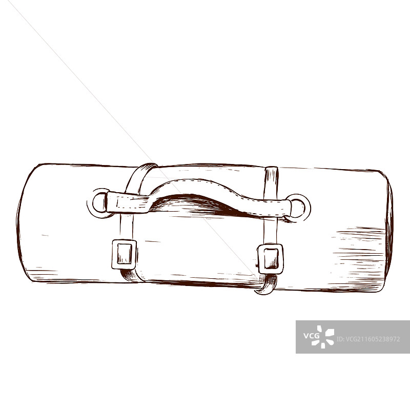 旅行露营帐篷铅笔画图片素材