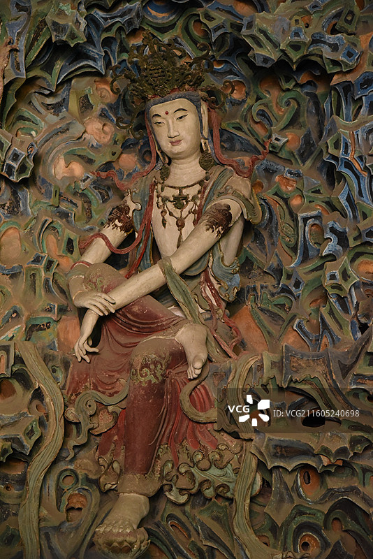 河北正定隆兴寺摩尼殿倒座观音图片素材