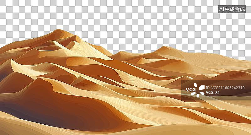 【AI数字艺术】沙漠沙丘起伏景观图片素材