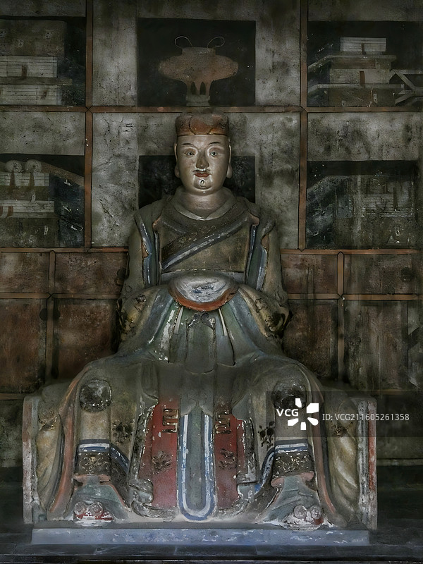 太原晋祠三圣祠坐南朝北，建于清乾隆二年，面阔三间，供奉药王、真君、黑龙王，具江南园林风格。图片素材