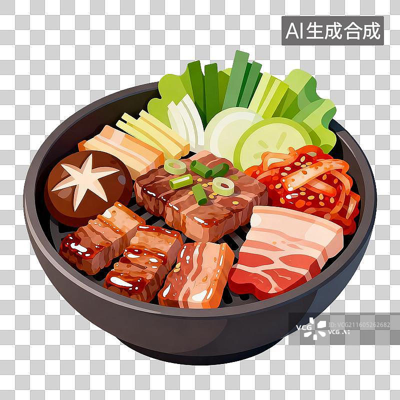 【AI数字艺术】美味的烤肉拼盘图片素材
