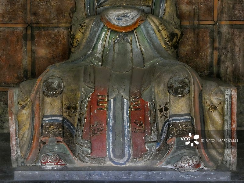 太原晋祠三圣祠坐南朝北，建于清乾隆二年，面阔三间，供奉药王、真君、黑龙王，具江南园林风格。图片素材