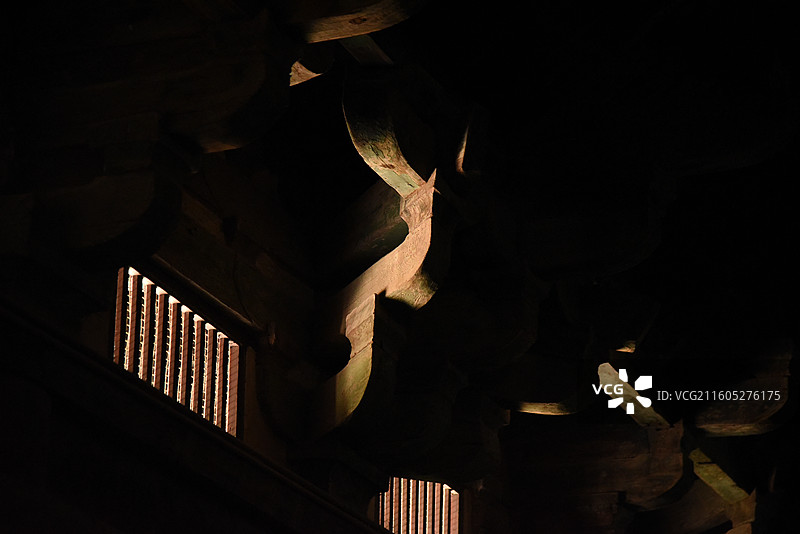 河北正定隆兴寺摩尼殿光下斗拱图片素材