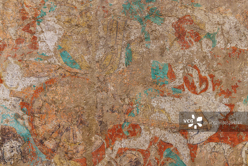 中国新疆七个星佛寺遗址壁画（9—10世纪）·俄罗斯圣彼得堡冬宫博物馆藏图片素材