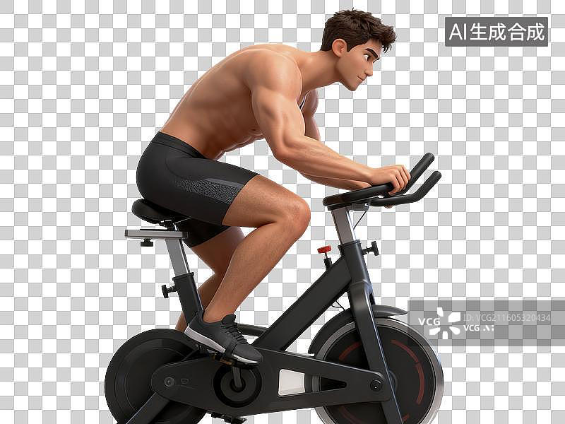 【AI数字艺术】3D男生男人健身锻炼人物插画图片素材