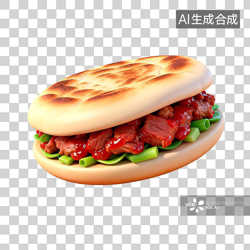 【AI数字艺术】肉夹馍图片素材