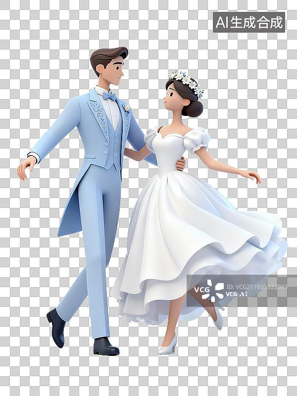 【AI数字艺术】跳舞的两个人插画图片素材