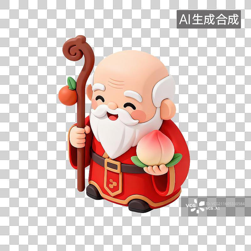 【AI数字艺术】寿星老-寿星公-老寿星图片素材