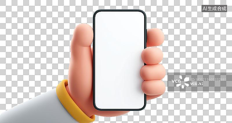 【AI数字艺术】手持智能手机展示图片素材