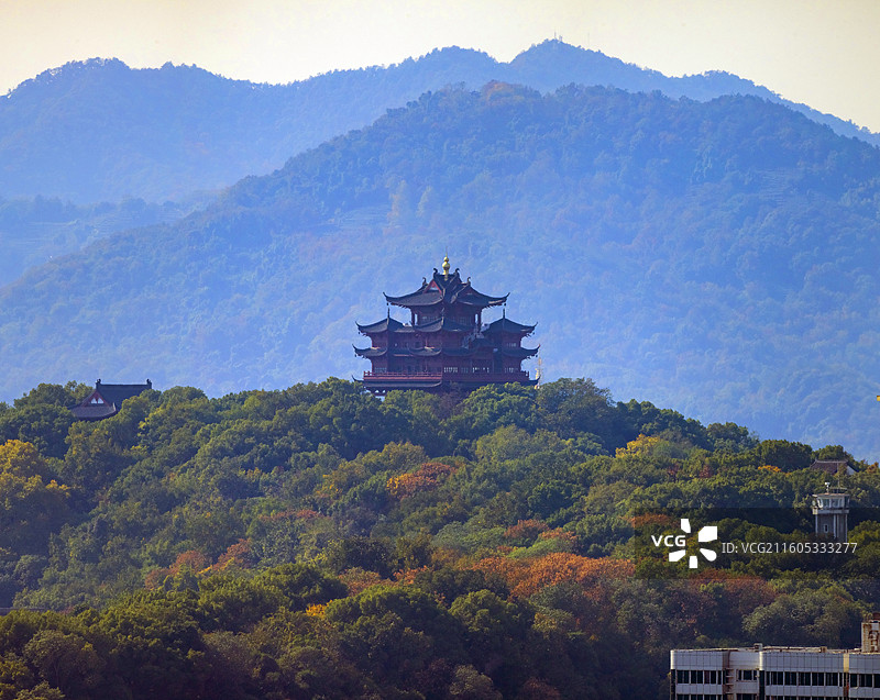 杭州吴山城隍阁图片素材