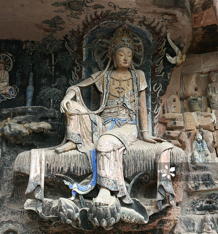 《安岳石刻·紫竹观音》  紫竹观音位于安岳县石羊镇，被誉为“东方维纳斯”。图片素材