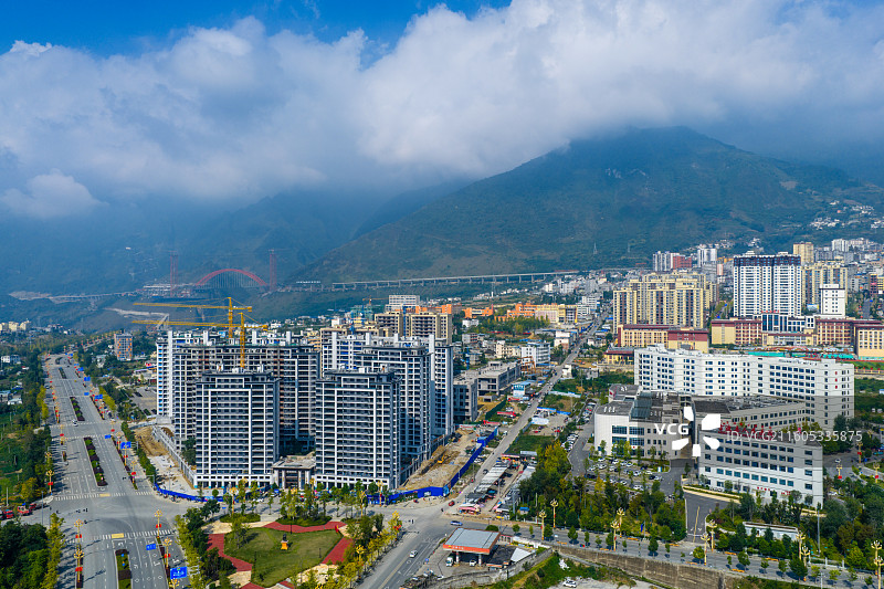 四川省凉山州雷波县城风光图片素材