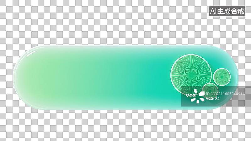 【AI数字艺术】3D三维绿色荷塘荷叶边框文字框文本框边框标题框内容框元素图片素材