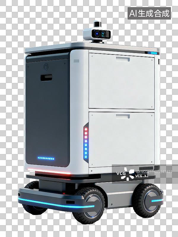 【AI数字艺术】智能化无人配送车图片素材