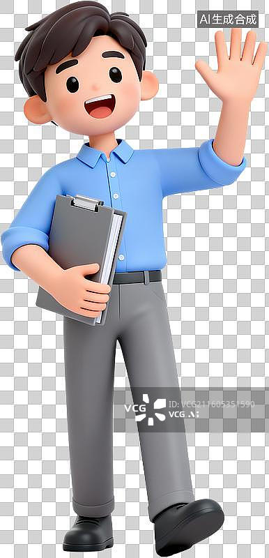 【AI数字艺术】卡通三维图形3D插画风格商务办公招聘面试职场春招校招设计元素免抠图形图片素材