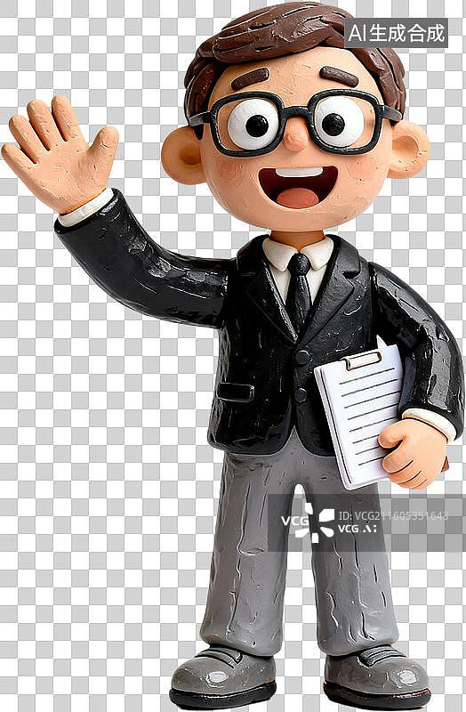 【AI数字艺术】卡通三维图形3D插画风格商务办公招聘面试职场春招校招设计元素免抠图形图片素材