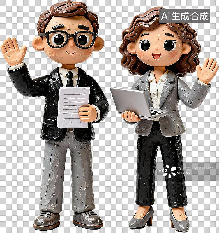 【AI数字艺术】卡通三维图形3D插画风格商务办公招聘面试职场春招校招设计元素免抠图形图片素材