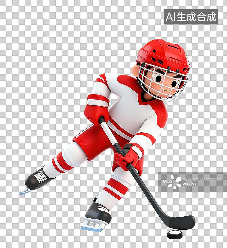 【AI数字艺术】3D体育运动项目冰球运动元素图片素材