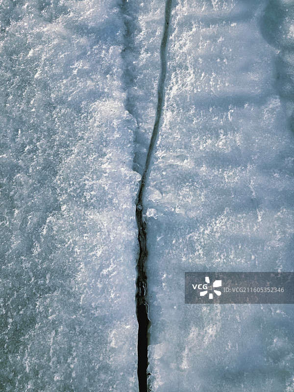 呼伦湖冰与水图片素材