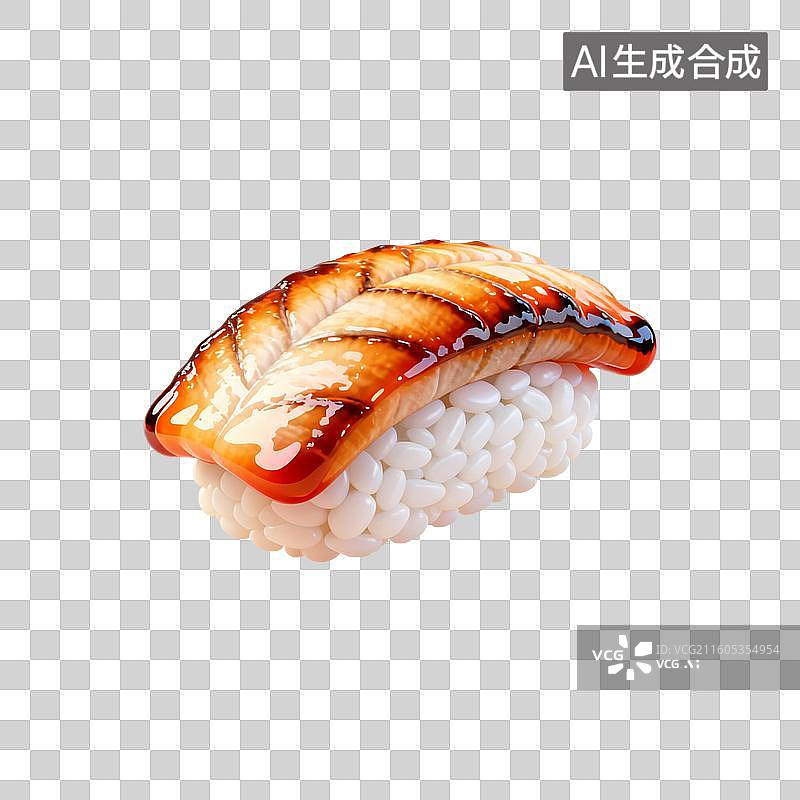 【AI数字艺术】日本鳗鱼寿司美食插画元素图片素材