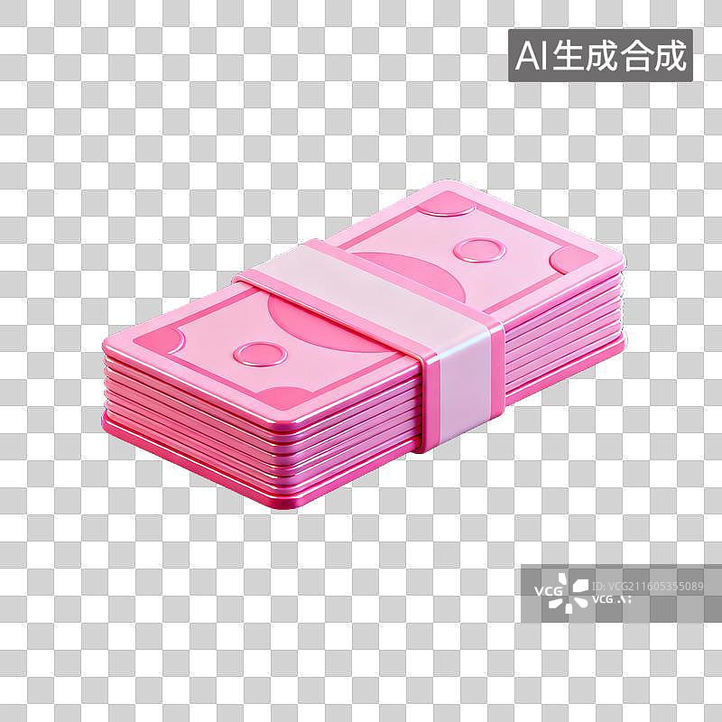 【AI数字艺术】一沓钞票图片素材